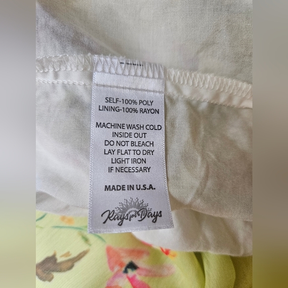 Rays For Days - Women's Louise Mini Dress Love Bird Floral Sz L - Picture 9 of 9